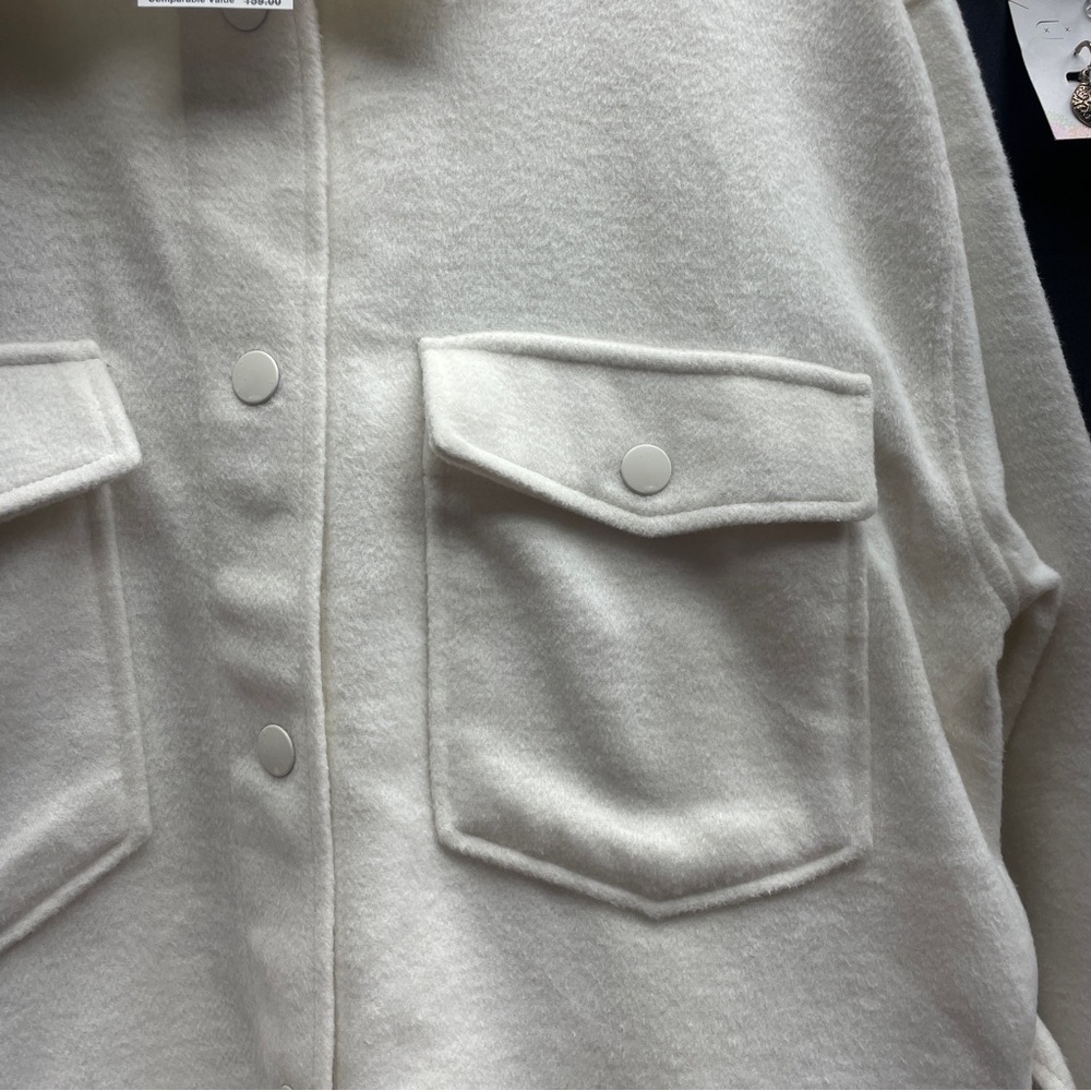 NWT Laundry By Shelli Segal Cream Snap Button Jacket Sz XL - Picture 8 of 10